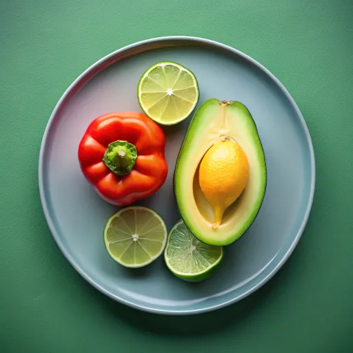 अवोकाडो और रंगीन शिमला मिर्च सलाद